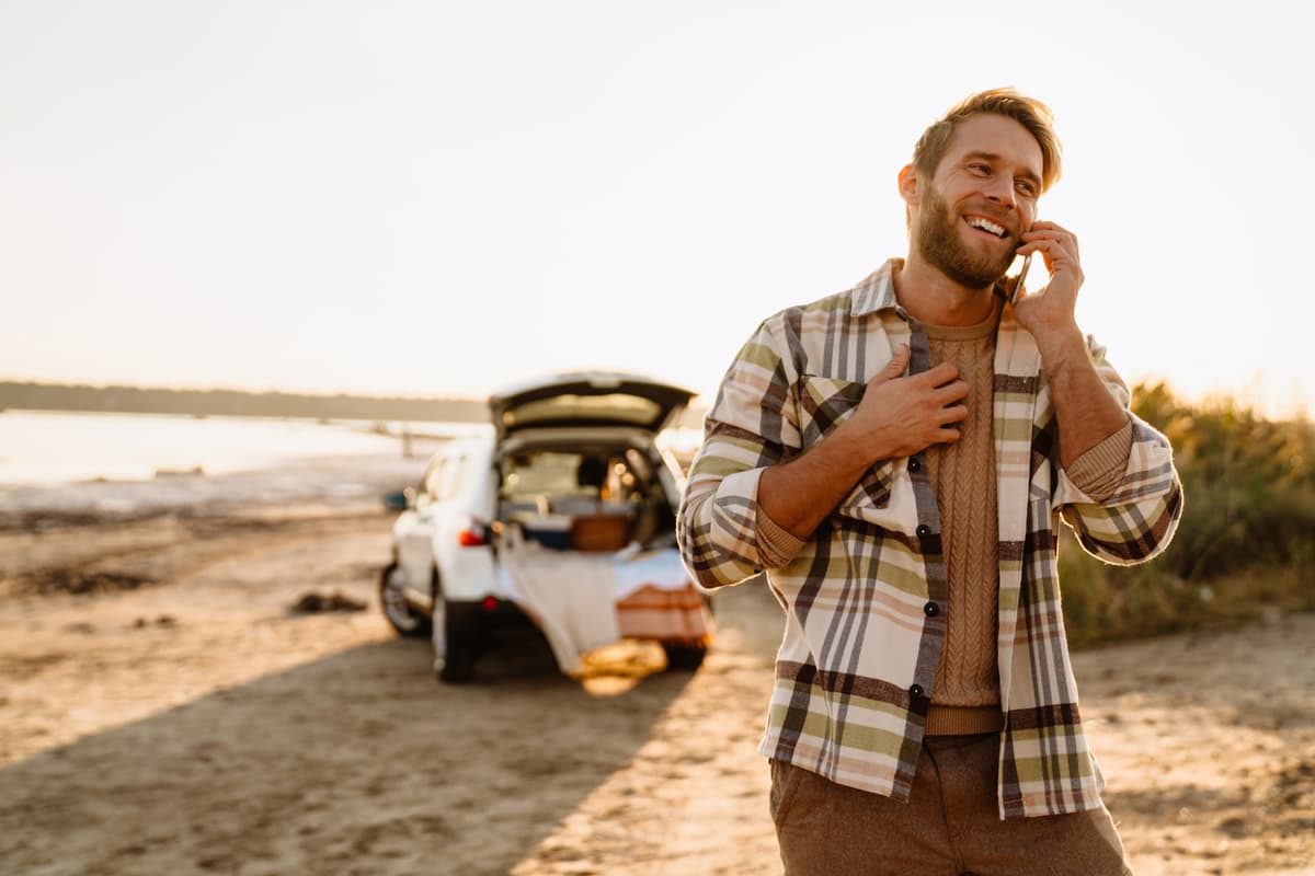 Man using phone