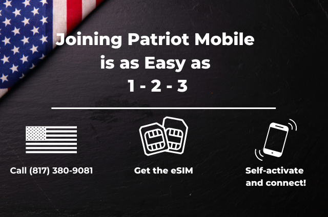 Joining Patriot Mobile Is As Easy As 1-2-3